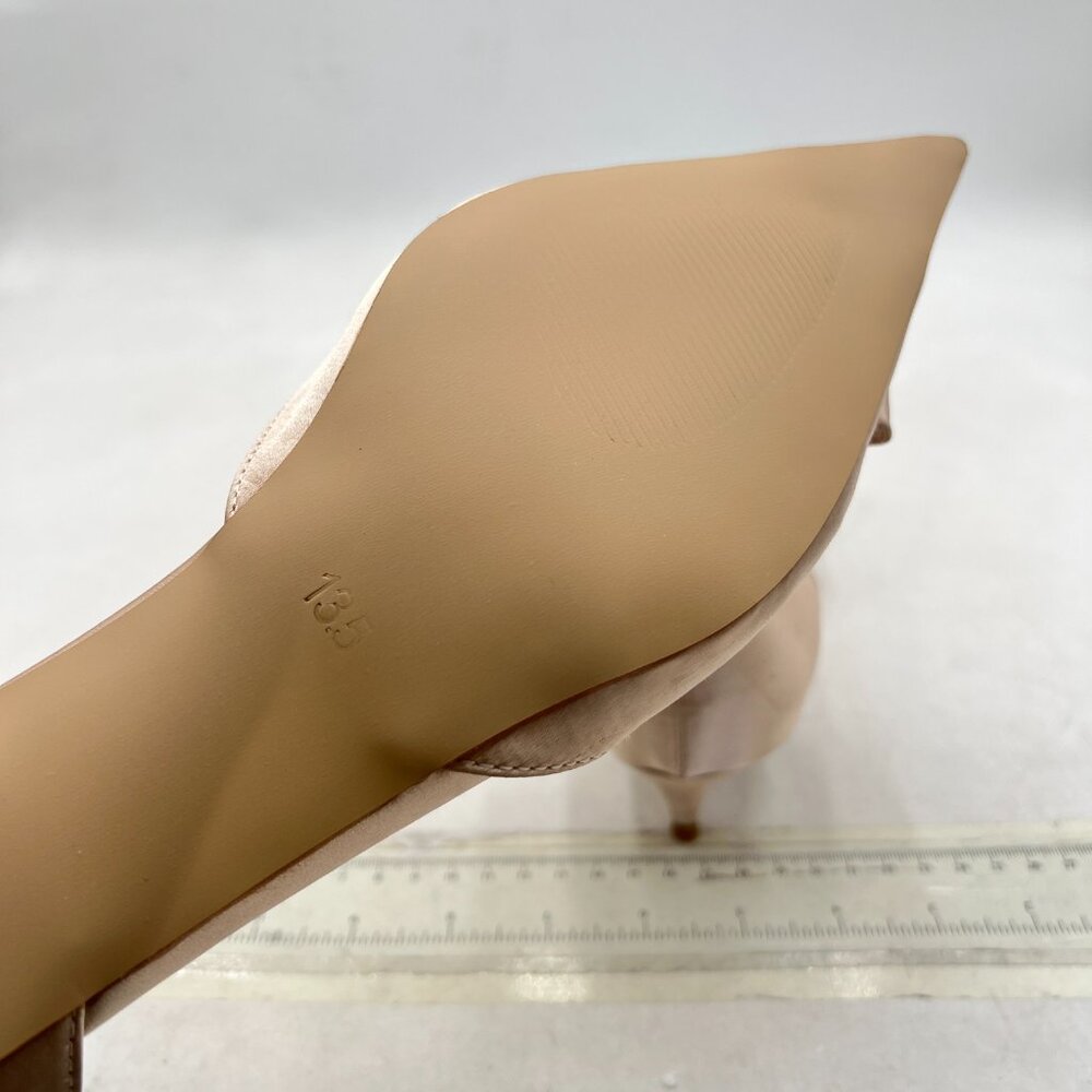 XYD Champagne D'Orsay Kitten Heel Bridal Bowknot Pumps Elegant Pointed Toe Shoes - Picture 6 of 8